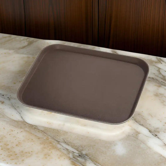 Rubber Plas Tech Brown Service Tray Plastic 53 x 37 cm - HorecaStore