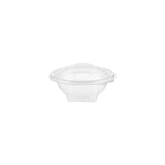 Hotpack Flower Design CIear Hinged Salad Bowl, 473 ml, 300 PCs