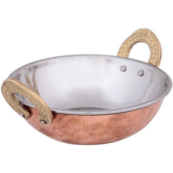 Raj Serving and cooking Copper Kadai 17.5CM