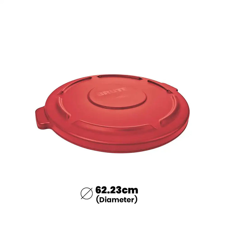 rubbermaid enriched lid for 167l red brute bin