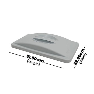 rubbermaid slim jim handle top lid gray 1 x 4