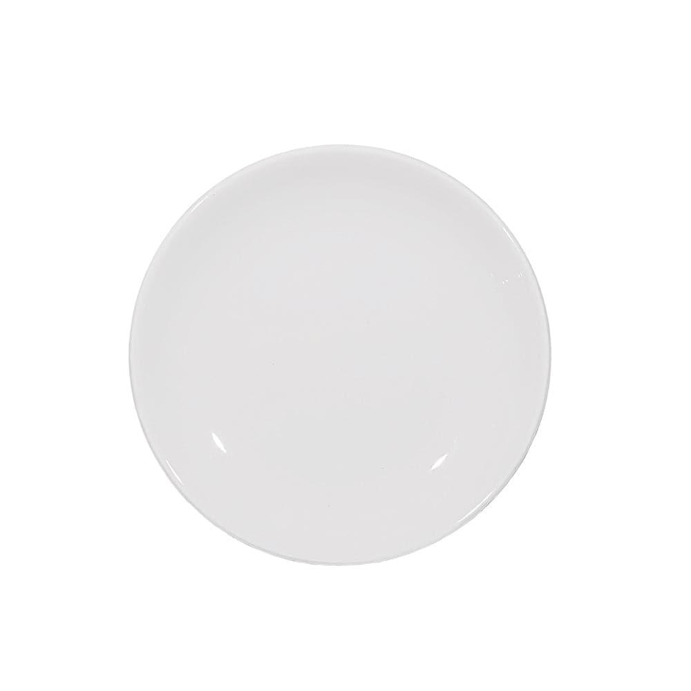 Furtino England Sphere 17.8cm (7'') White Porcelain Flat Plate - HorecaStore