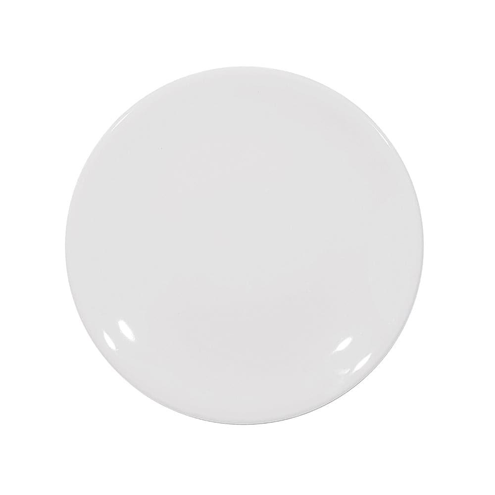 Furtino England Sphere 22.8cm (9'') White Porcelain Flat Plate - HorecaStore