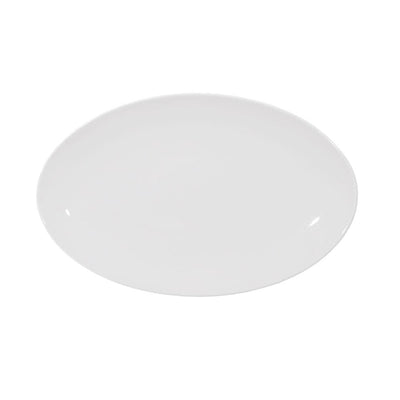 Furtino England Sphere 23cm (9'') White Porcelain Oval Plate - HorecaStore