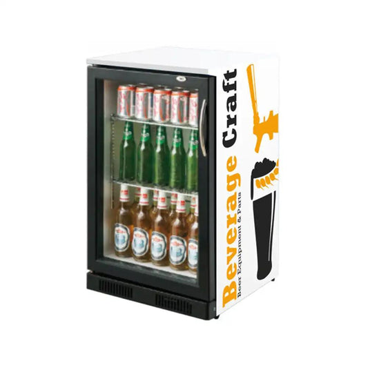 Scandilux SC-118F Under Counter Glass Door Bar Refrigerator Black 118 Liter 135W - HorecaStore