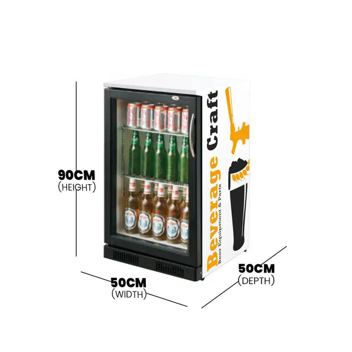 Scandilux SC-118F Under Counter Glass Door Bar Refrigerator Black 118 Liter 135W - HorecaStore