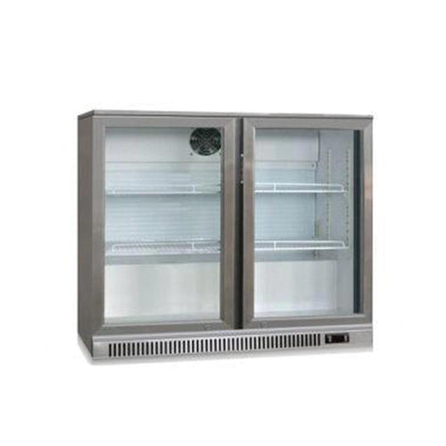 Lava Inox Bar Cooler with Two Sliding Doors, 201 L, 92 x 51 x 89.5 cm