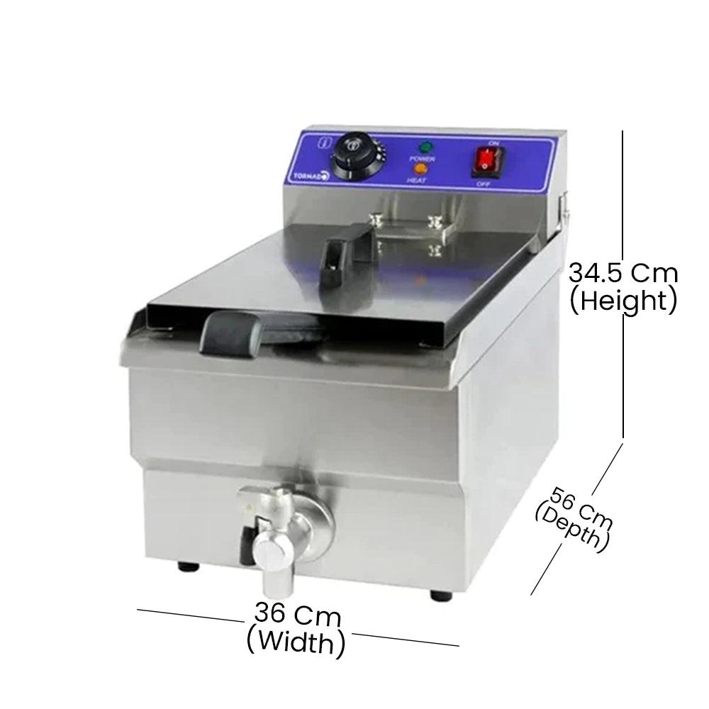 THS JEF-161V Electric Fryer, Tank Capacity 16 Liters 5 kW, 36 x 56 x 34.5 cm - HorecaStore