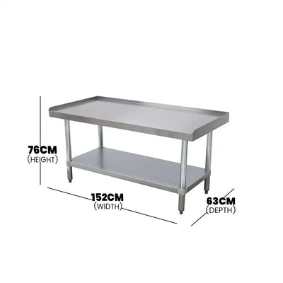 Tabco EG-lG-305 Equipment Stand With Galvanized Undershelf, 152 X 76 X 63 cm - HorecaStore