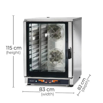 Tecnodom FEDL10NEMIDVH20 Convection Oven 10 Trays Digital Lux 12.7 kW, 88 x 95.5 x 115 cm - HorecaStore