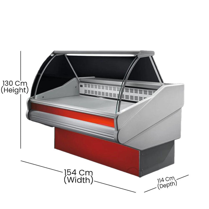 Tecnodom Salina Plus 150 Refrigerated Serve Over Counter 581 W, Capacity 274 L, 154 x 114 x 130 cm - HorecaStore