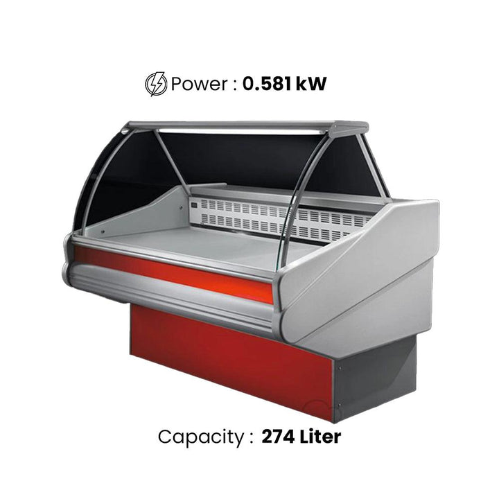 Tecnodom Salina Plus 150 Refrigerated Serve Over Counter 581 W, Capacity 274 L, 154 x 114 x 130 cm - HorecaStore