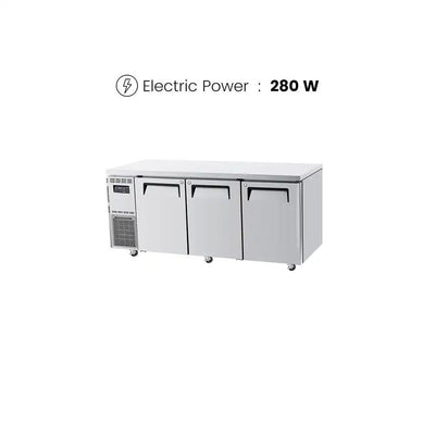 Turbo Air KUR18-3 Refrigerator Three Door under Counter Chiller 280W, 180 X 70 X 85.5 cm - HorecaStore