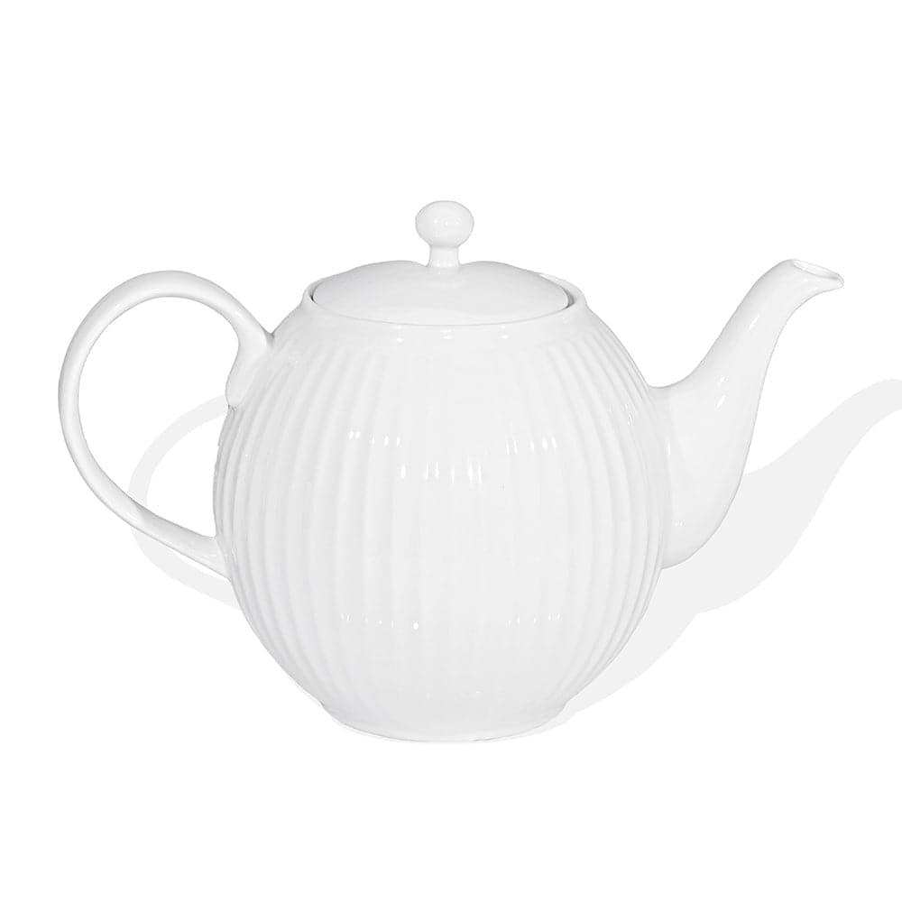 Furtino England Ultima 120cl (41.5oz) White Porcelain Teapot - HorecaStore