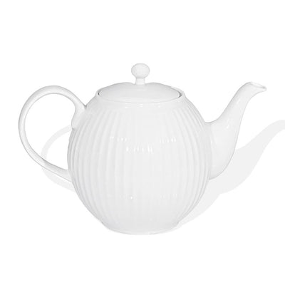 Furtino England Ultima 120cl (41.5oz) White Porcelain Teapot - HorecaStore