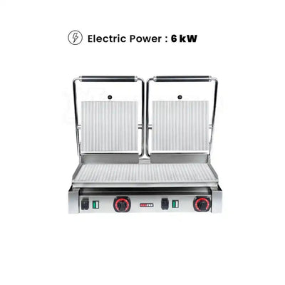 RM Gastro PD 2020R Electric Double Press Contact Grill, Power 1 x 6 kW, 61.4 x 40.5 x 18.2 cm   HorecaStore