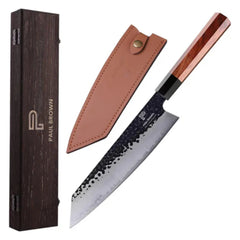 9" Kirituske Gyuto Knife 3 Layers Clad Steel With Octagon Handle