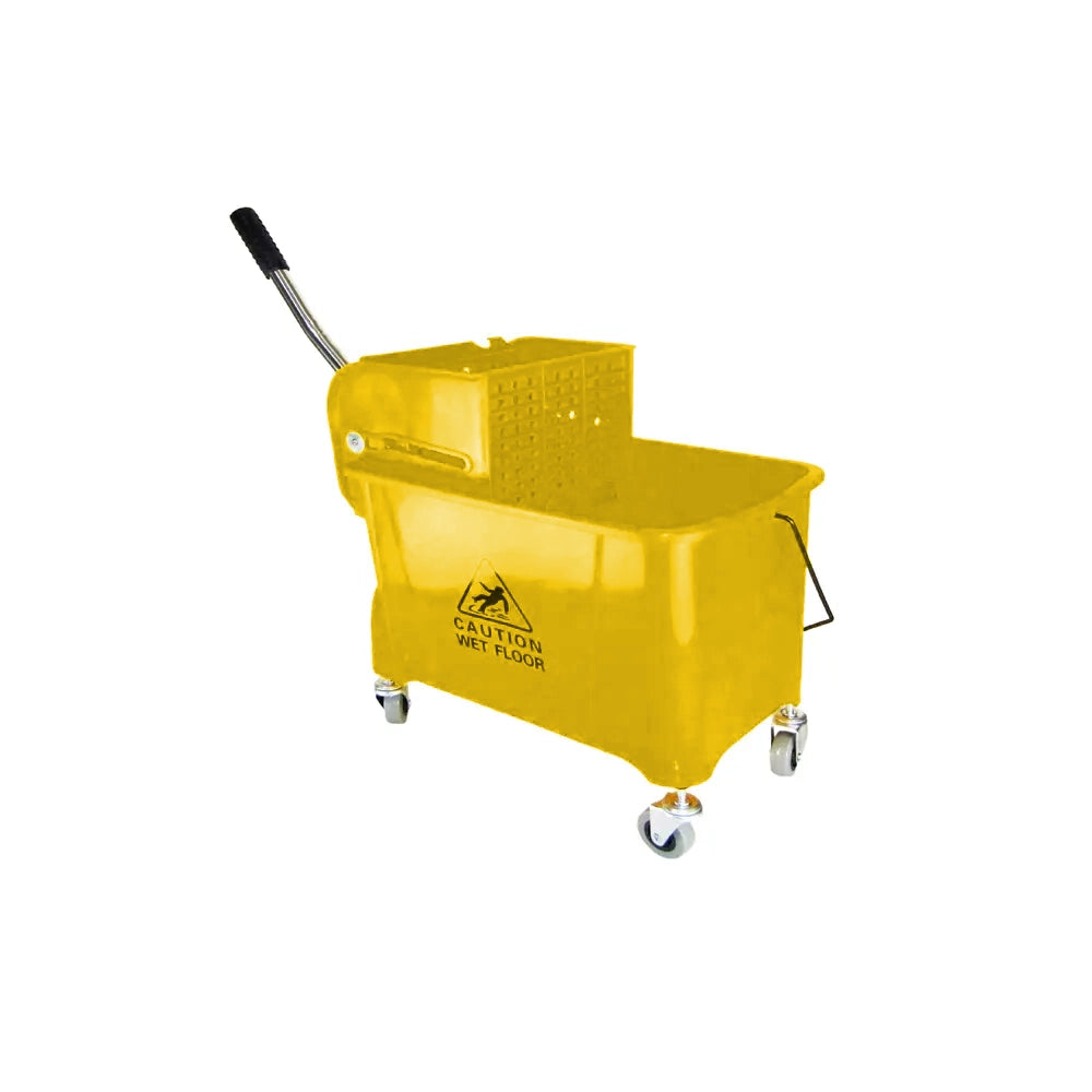 THS AF08068Y Yellow Single Mop Bucket Trolley 20L