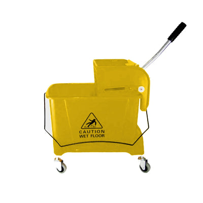 THS AF08068Y Yellow Single Mop Bucket Trolley 20L