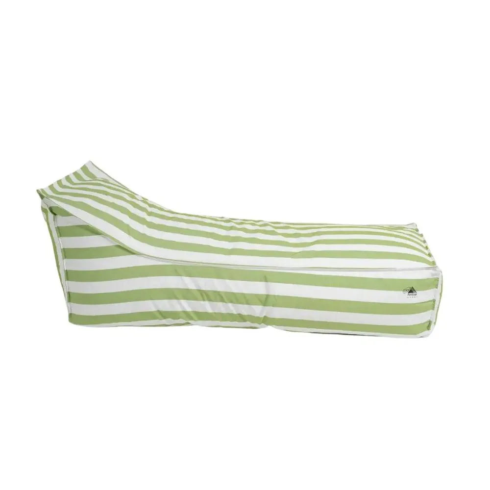 Ambar Relax Sis Floating Bean Bag Green Lime Stripes, 180 x 110 x 35 cm