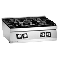 Angelo PO 1N0FAA 90 Series Gas Cooking Range 4 Burners, 80 X 92 X 25 cm, Power 34 kW