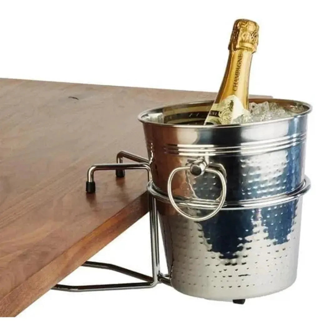 APS 30332 Stainless Steel Table Mounting Champagne Bucket Holder, 20 x 49 x 17 cm