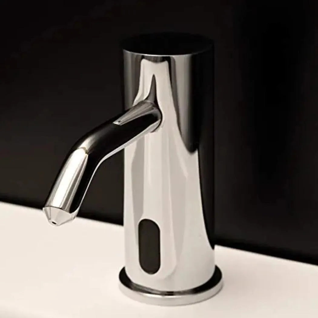 Aquaeco Brass Brushed Nickel M-Line Touchless Soap Dispenser Battery or Mians Operated, Capacity 1800 ml