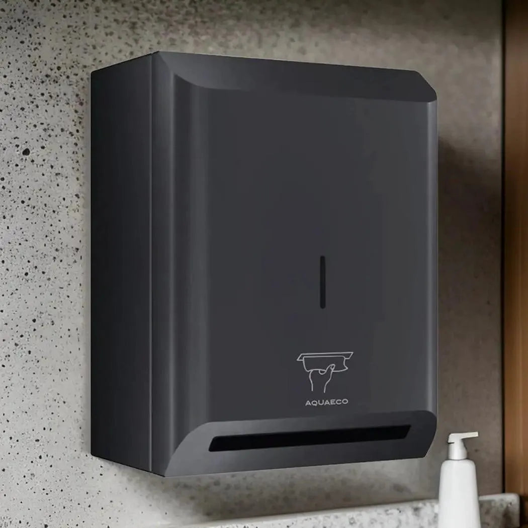 Aquaeco Ix304 Wall Mounted Touchless Paper Towel Dispenser, Matt Black Stainless Steel