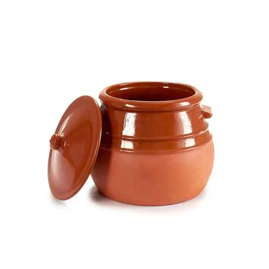 Arte Regal Clay Belly Cooking Pot Brown, 3.5 Ltr