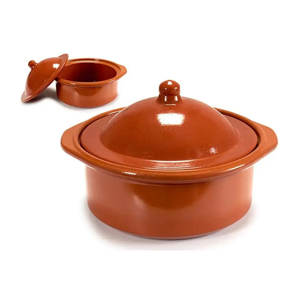 Arte Regal Clay Cooking Pot Brown, 2.5 Ltr