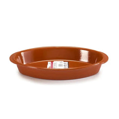 Arte Regal Clay Deep Oval Plate Brown, 32 cm