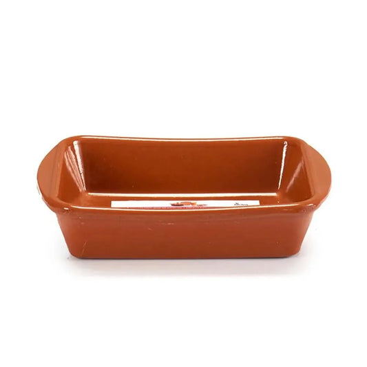 Arte Regal Clay Deep Rectangular Plate Brown, 20.5 cm