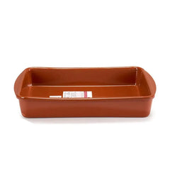 Arte Regal Clay Deep Rectangular Plate Brown, 35.5 cm