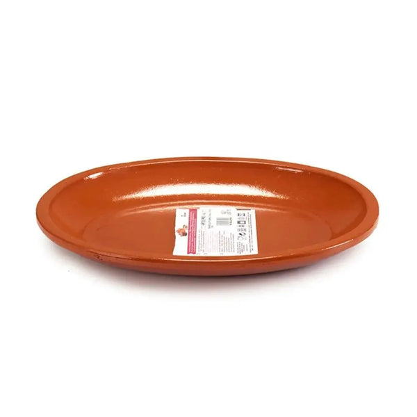 Arte Regal Clay Flat Oval Plate Brown, 31 x 24.5 cm