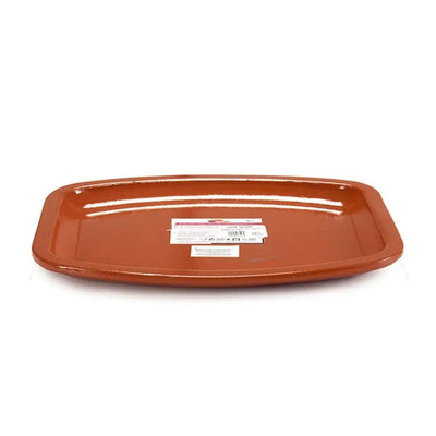 Arte Regal Clay Flat Rectangular Plate Brown, 40 cm