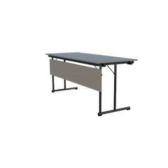 Ash Classroom Rectangle Table L 120 x W 45 x H 75 cm, MDF Laminated Table Tops With Black Metal Folding Legs.