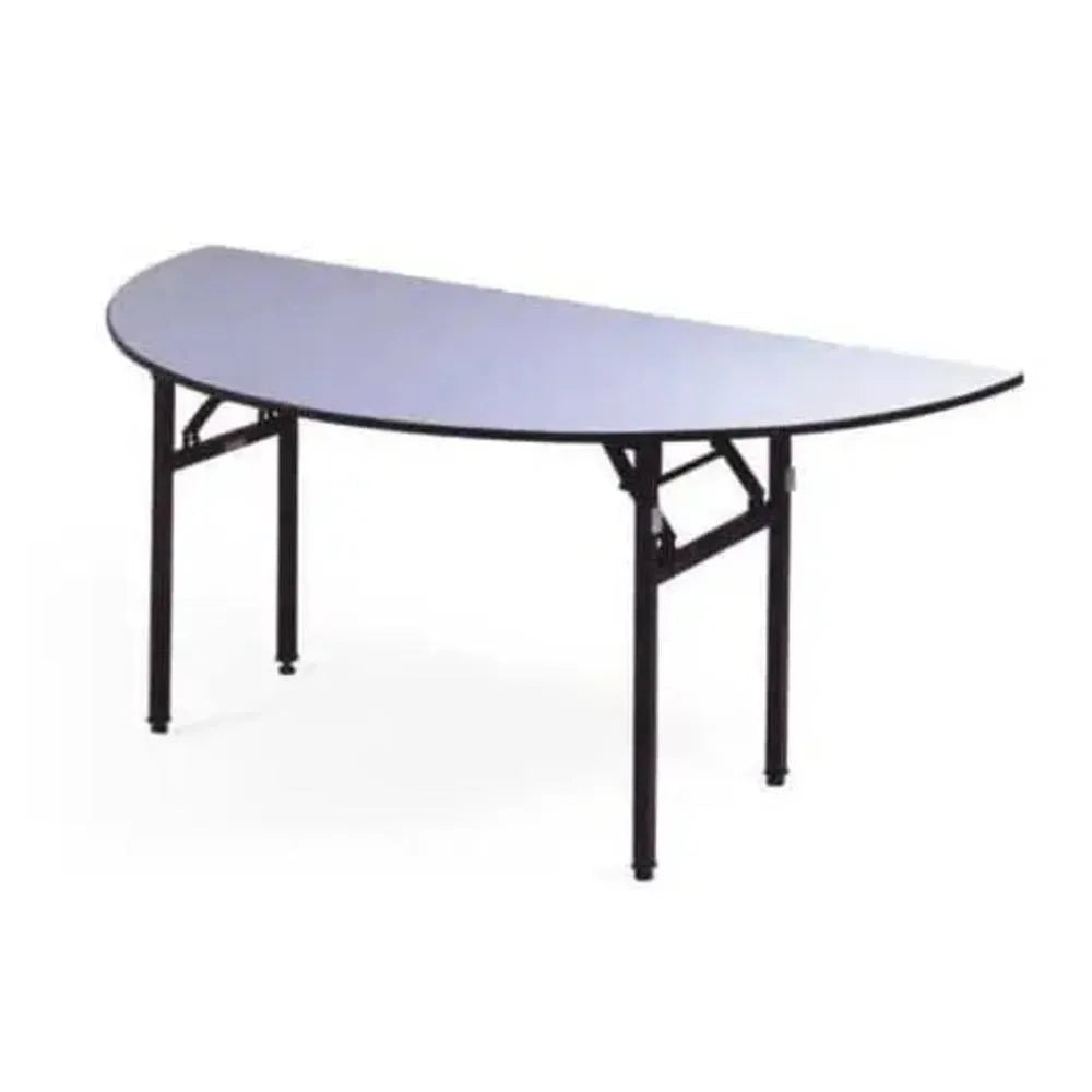 Ash Half Round Table L 90 x W 45 x H 75 cm, Sturdy And Space-Saving, MDF Laminated Table Tops With Folding Legs