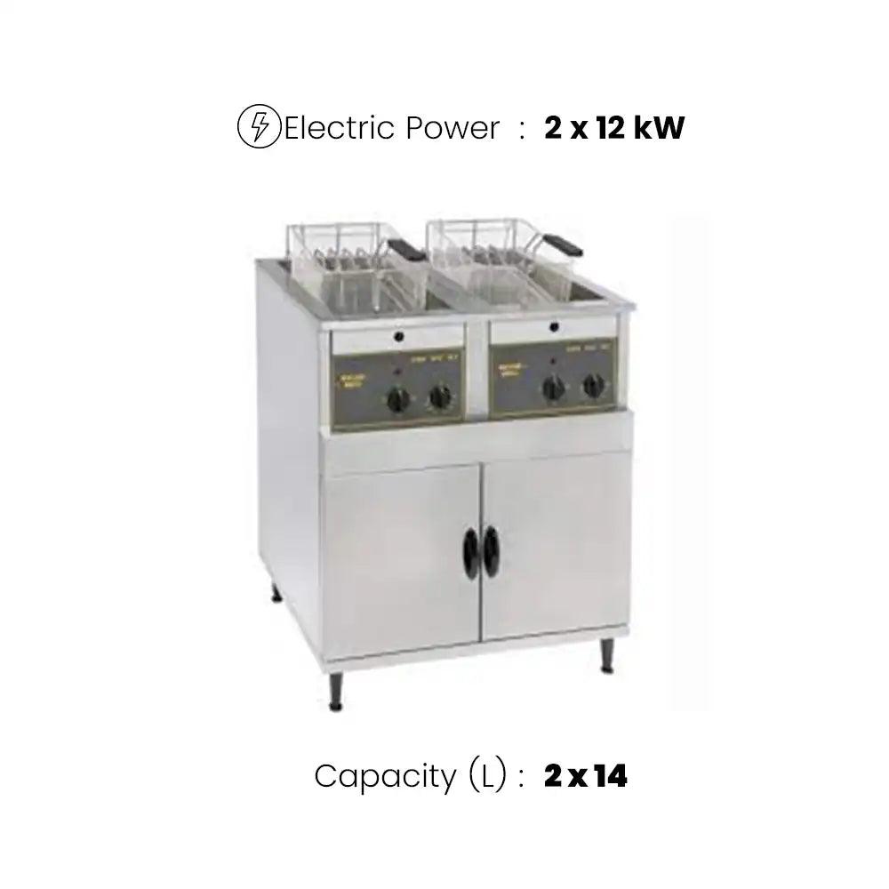 Roller Grill RF14DS Fryer Floor Standing 2 x 14 Litres 2 x 12 kW - HorecaStore