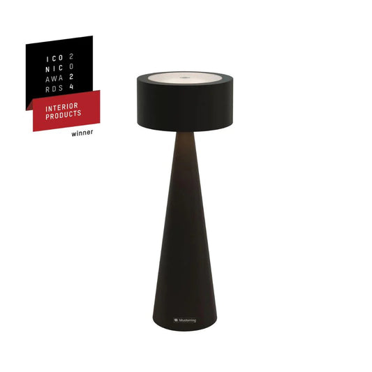 Musterring Elody Rechargeable Table Lamp (H 21 cm), Black