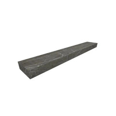 Bagnodesign Alpine Floating Wall Mounted Shelf with Hidden Mounts, Marble Grey Matt,  100x15x5.1 cm