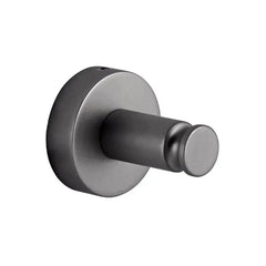 Bagnodesign Anthracite Options Round Single Robe Hook, 4x4.5x4 cm