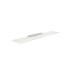 Bagnodesign Brushed Nickel Slim Line Wall Mounted Glass Shelf, 60x13x2 cm