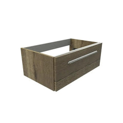 Bagnodesign M-Line Wall Mounted Storage Unit With Chrome Handle, Tobacco Oak, 80x48.5x30 cm