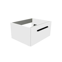 Bagnodesign M-Line Wall Mounted Storage Unit With Mattblack Handle, Matt White, 60x48.5x30 cm