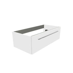 Bagnodesign M-Line Wall Mounted Vanity Basin Unit With Chrome Handle, Matt White, 100x48.5x30 cm