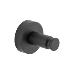 Bagnodesign Matt Black Options Round Single Robe Hook, 4x4.5x4 cm