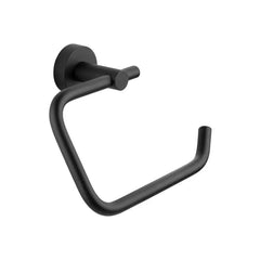 Bagnodesign Matt Black Options Round Toilet Roll Holder Without Cover, 16.2x5.15x11.1 cm