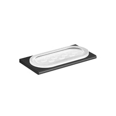 Bagnodesign Matt Black Slim Line Soap Dish Holder, 19x10x2 cm