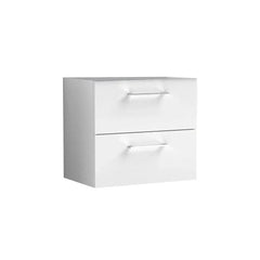 Bagnodesign White Zephyr Wall Mounted Double Drawer Vanity Unit, 60x38.3x53.9 cm