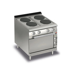 Baron 700 Series Electric Range 4 Round Hotplates on Electric Oven, 16.4 kW, 80 x 70 x 87 cm